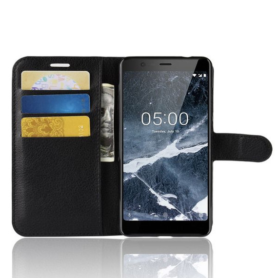 Nokia 5.1      Pu Wallet Case    [Black]