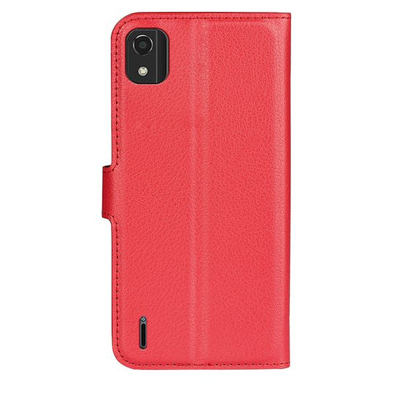 Nokia C2 (2Nd Edition)      Pu Wallet Case    [Red]
