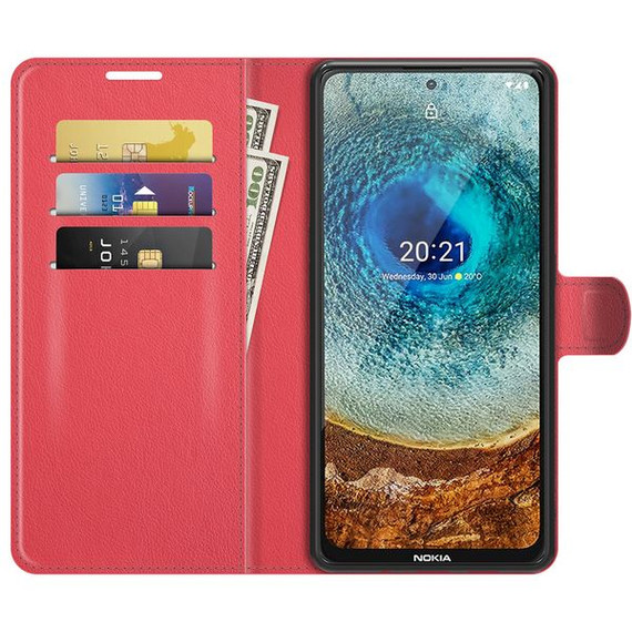 Nokia X10/X20 Pu Wallet Case [Red]