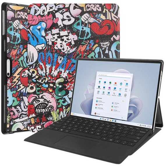 Microsoft Surface Pro 10 Designer Multiple Angle Case Graffiti