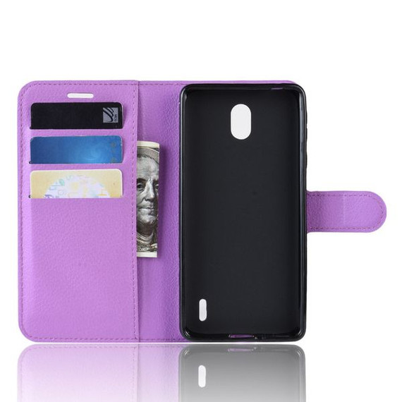 Nokia 1 Plus      Pu Wallet Case    [Purple]