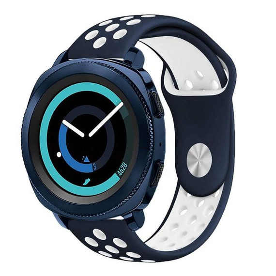 Samsung Gear S2 Classic      Silicone Strap   Navy/White