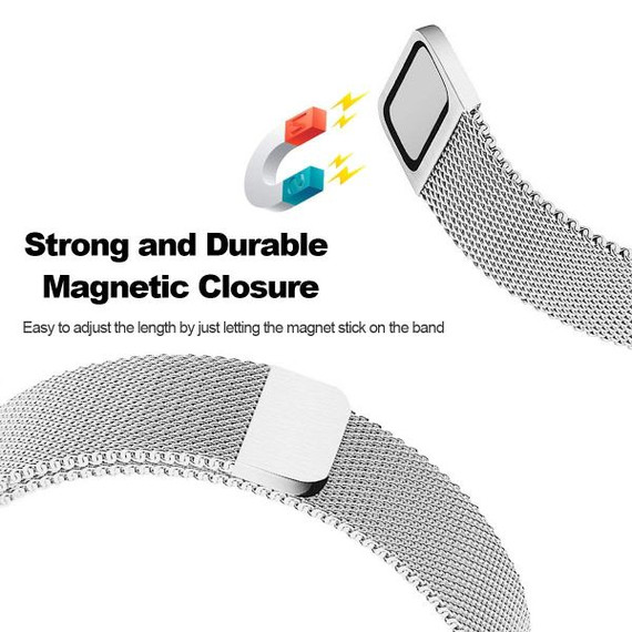 Samsung Galaxy Watch 4 Milanese Loop Strap Silver Samsung Galaxy Watch 4 Milanese Loop Strap Silver