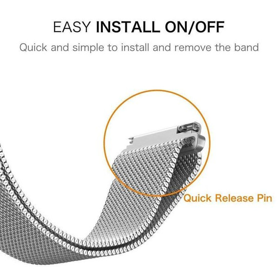 Samsung Galaxy Watch 4 Milanese Loop Strap Silver Samsung Galaxy Watch 4 Milanese Loop Strap Silver