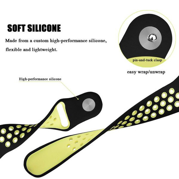 Samsung Gear S2 Classic      Silicone Strap   Black/Volt