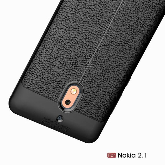 Nokia 2.1 Leather Texture Case Black