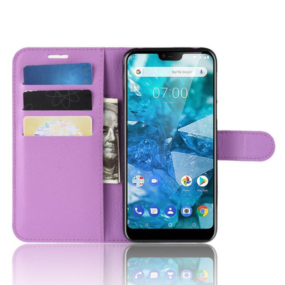 Nokia 7.1      Pu Wallet Case    [Purple]