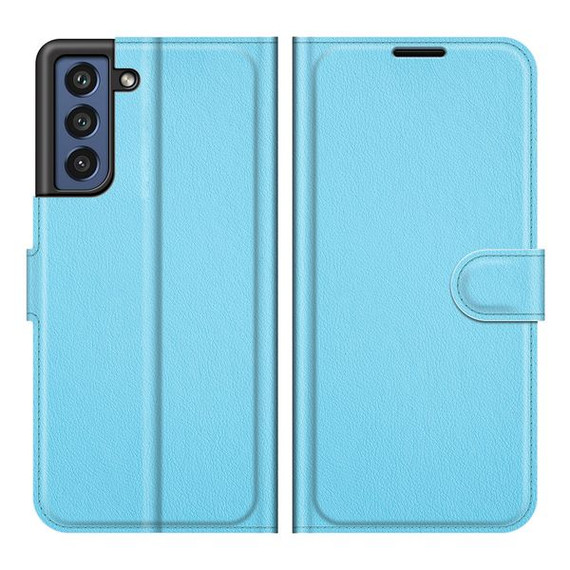 Samsung Galaxy S21 Fe 5G      Pu Wallet Case    [Lightblue]