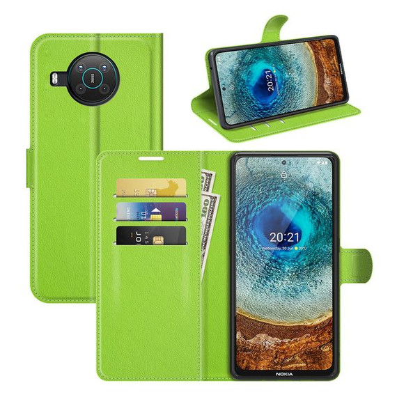 Nokia X10/X20 Pu Wallet Case [Green]