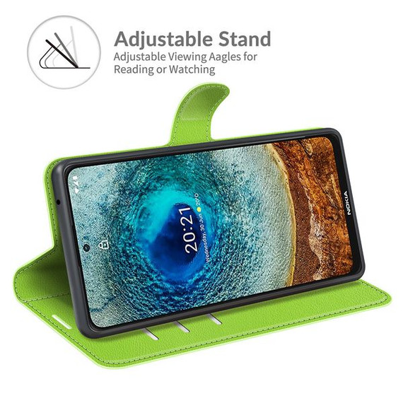 Nokia X10/X20 Pu Wallet Case [Green]