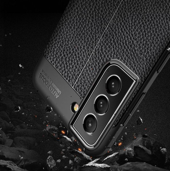 Samsung Galaxy S21FE 5G      Leather Texture Case    Black