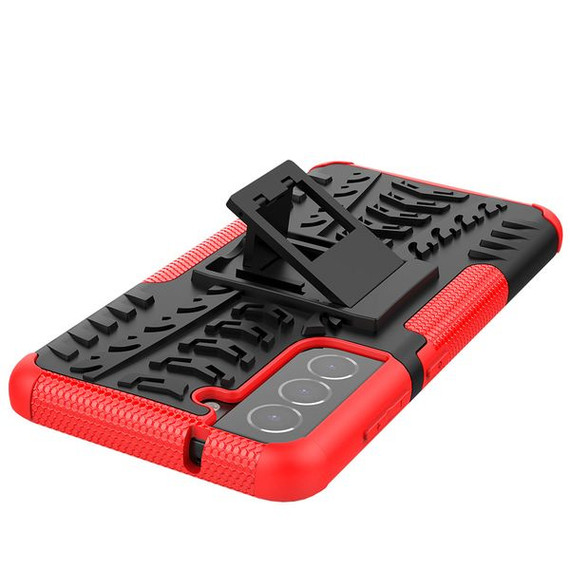 Samsung Galaxy S21 FE 5G      Heavy Duty Case    Red
