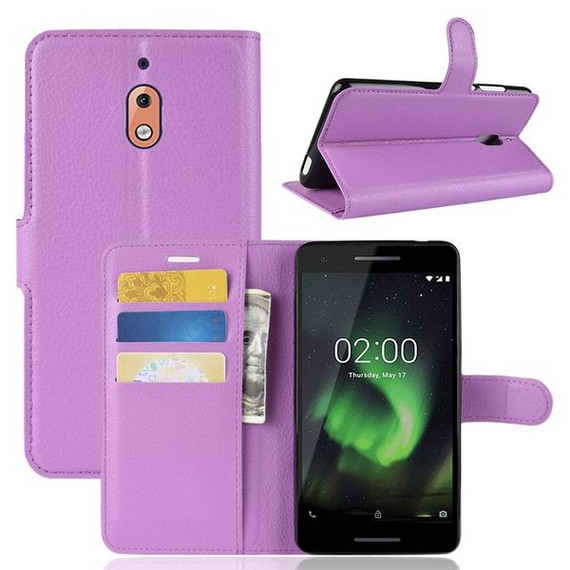 Nokia 2.1      Pu Wallet Case    [Purple]