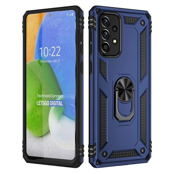 Samsung Galaxy A73 5G      Military Armour Ring Case    Navy