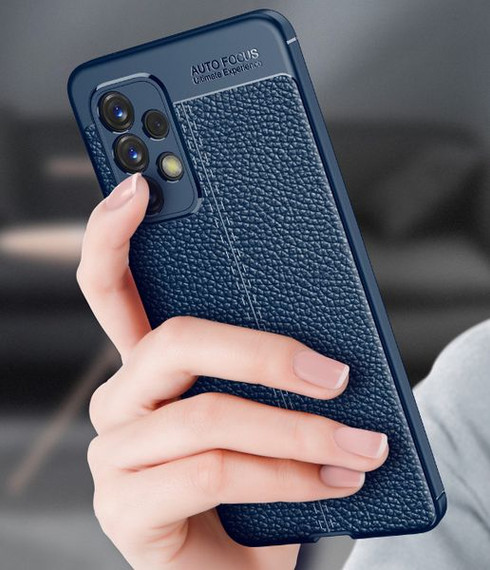 Samsung Galaxy A33 5G      Leather Texture Case    Navy