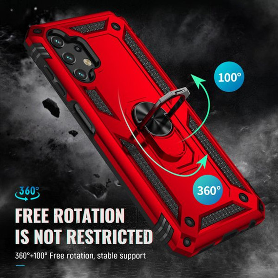 Samsung Galaxy A13 4G      Military Armour Ring Case    Red