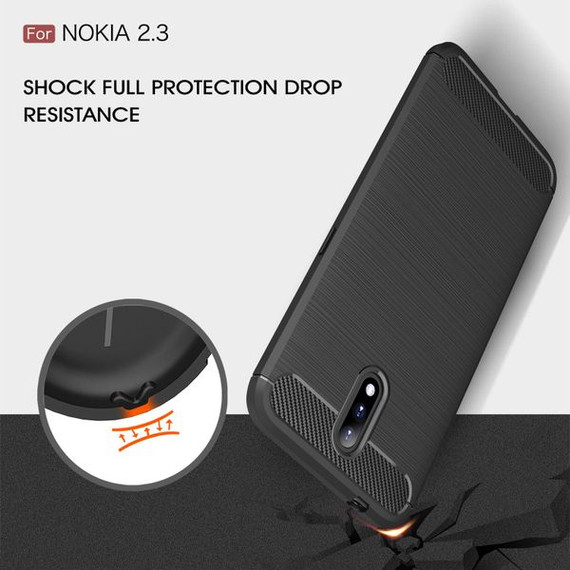 Nokia 2.3 Carbon Fibre Case Black