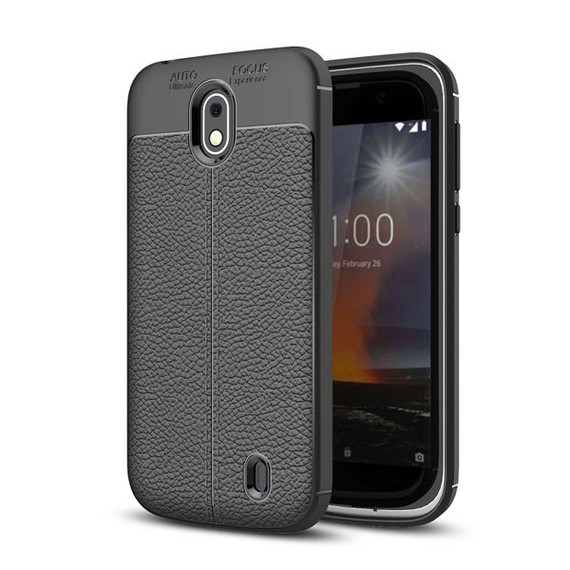 Nokia 1 Leather Texture Case Black