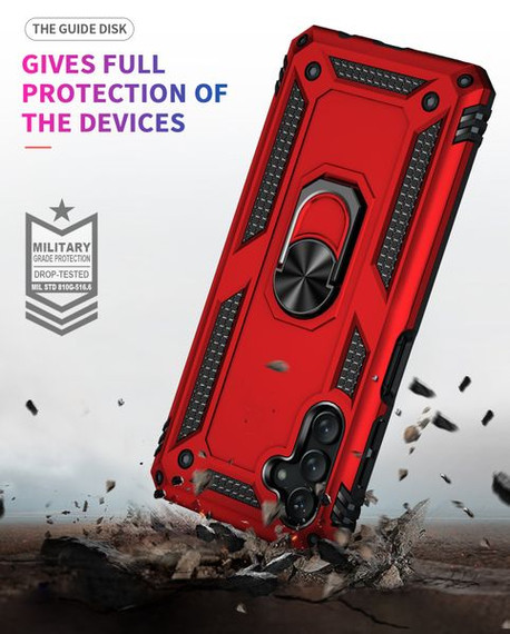 Samsung Galaxy A13 5G      Military Armour Ring Case    Red