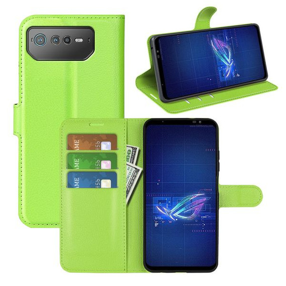 Asus Rog Phone 6      Pu Wallet Case    [Green]