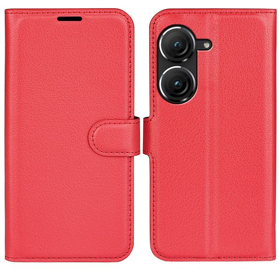 Asus Zenfone 10      Pu Wallet Case    [Red]