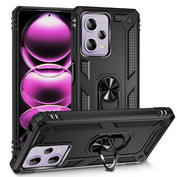 Xiaomi Poco X5 Pro Military Armour Ring Case Black