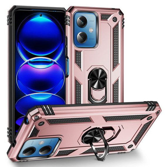 Xiaomi Redmi Note 12 Pro 5G Military Armour Ring Case RoseGold Xiaomi Redmi Note 12 Pro 5G Military Armour Ring Case RoseGold