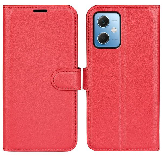 Xiaomi Redmi Note 12 Pro 5G      Pu Wallet Case    [Red]