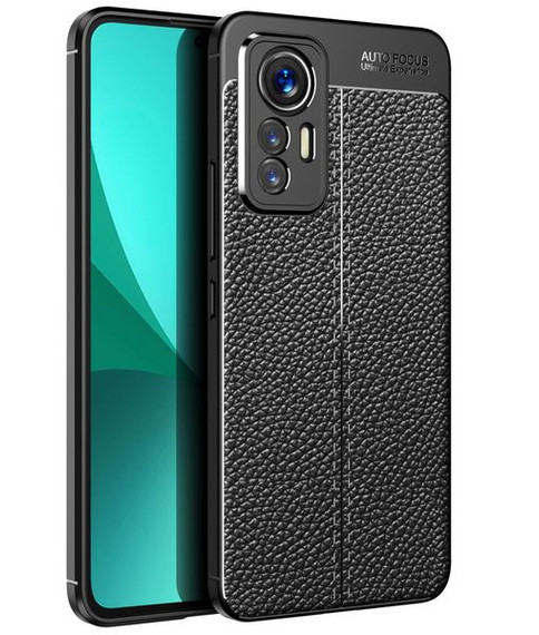 Xiaomi 12 Lite Leather Texture Case Black Xiaomi 12 Lite Leather Texture Case Black