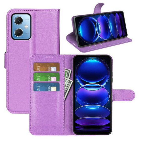 Xiaomi Redmi Note 12 5G      Pu Wallet Case    [Purple]