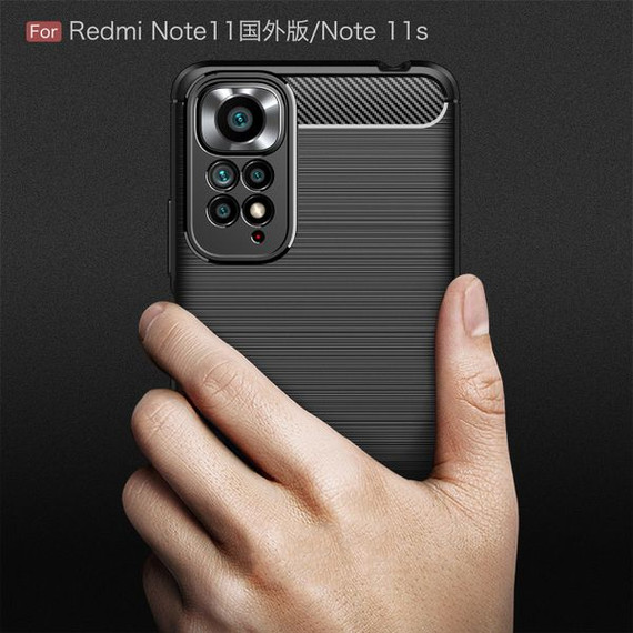 Xiaomi Redmi Note 11 (4G) Carbon Fibre Case Black