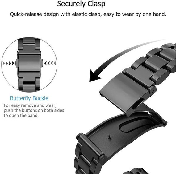 Xiaomi Mi Band 5 Stainless Steel Strap Black