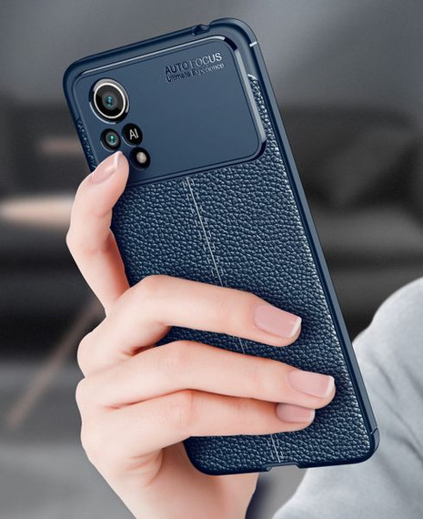 Xiaomi Poco X4 Pro 5G Leather Texture Case Navy Xiaomi Poco X4 Pro 5G Leather Texture Case Navy