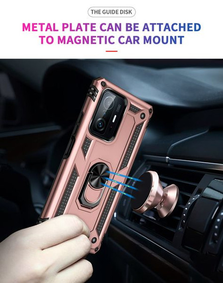 Xiaomi 11T Military Armour Ring Case RoseGold