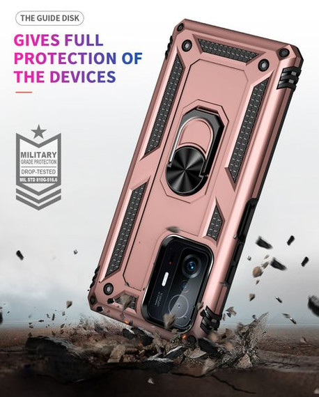 Xiaomi 11T Military Armour Ring Case RoseGold