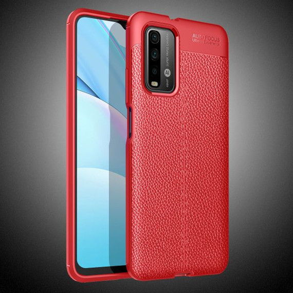 Xiaomi Redmi 9T Leather Texture Case Red
