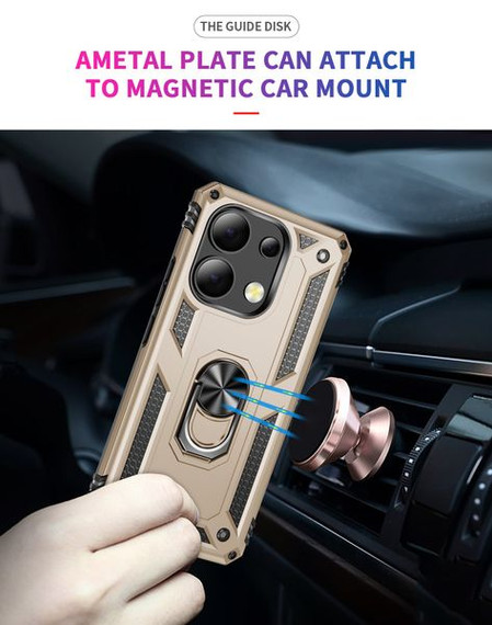Xiaomi Redmi Note 13 4G Military Armour Ring Case Gold