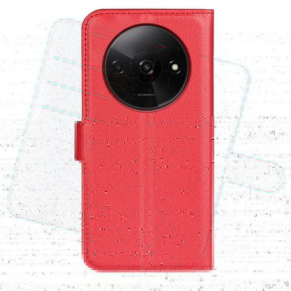 Xiaomi Redmi A3      Pu Wallet Case    [Red]