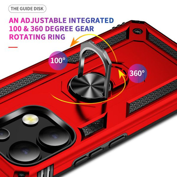 Xiaomi Redmi Note 13 4G Military Armour Ring Case Red