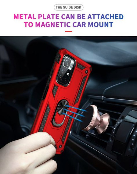 Xiaomi Poco M4 Pro 5G Military Armour Ring Case Red