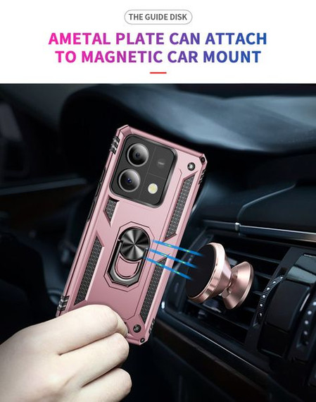 Xiaomi Redmi Note 13 5G Military Armour Ring Case RoseGold