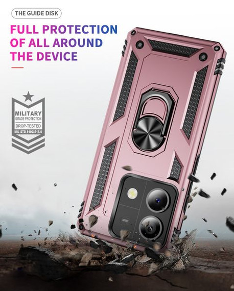 Xiaomi Redmi Note 13 5G Military Armour Ring Case RoseGold