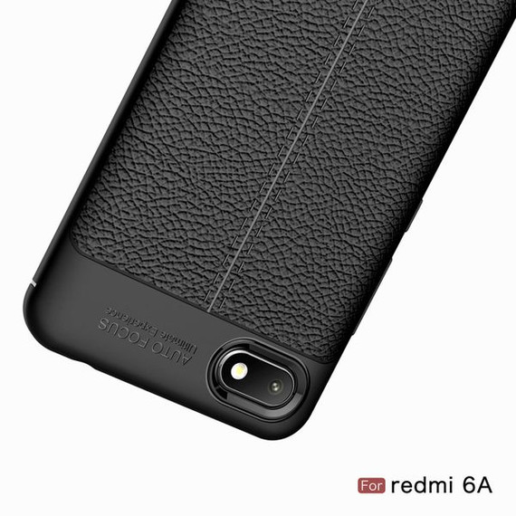 Xiaomi Redmi 6A Leather Texture Case Black Xiaomi Redmi 6A Leather Texture Case Black