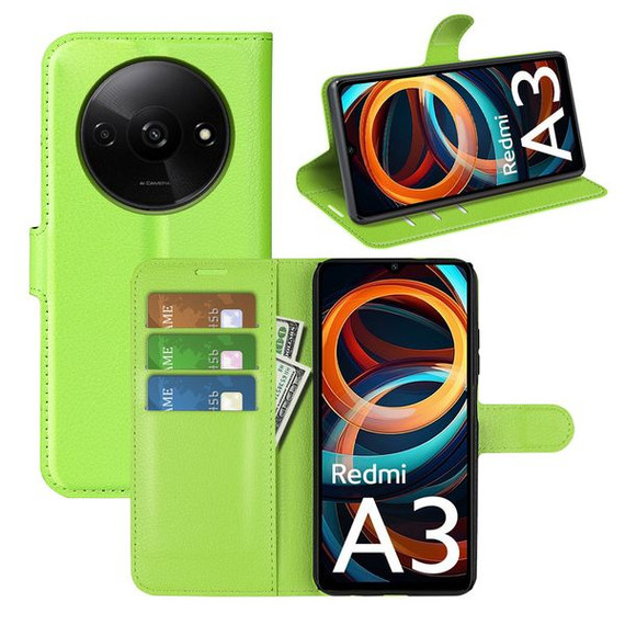 Xiaomi Redmi A3      Pu Wallet Case    [Green]