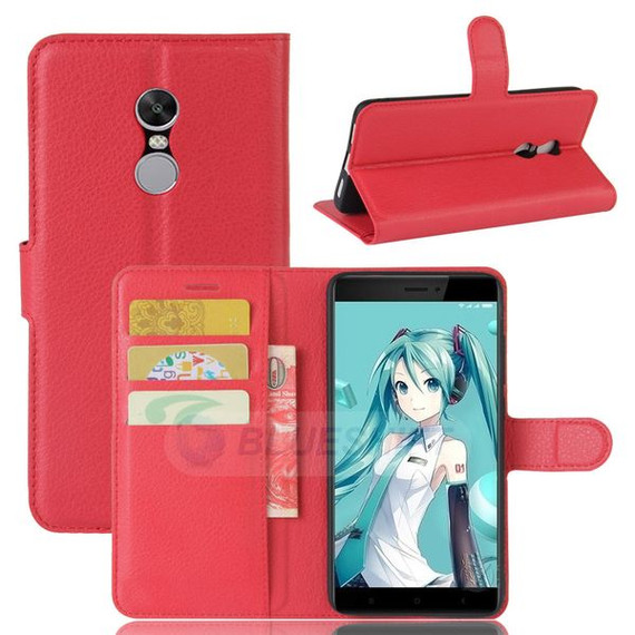 Xiaomi Redmi Note 4X      Pu Wallet Case    [Red]