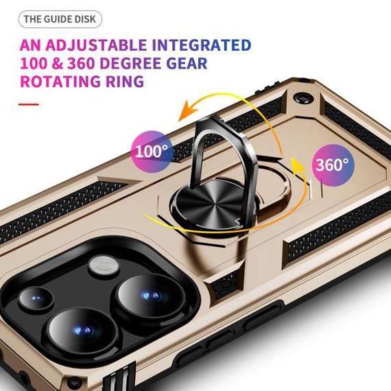 Xiaomi Redmi Note 13 Pro 4G Military Armour Ring Case Gold