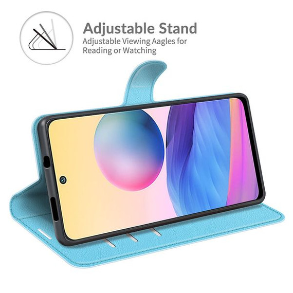 Xiaomi Redmi Note 10      Pu Wallet Case    [Lightblue]