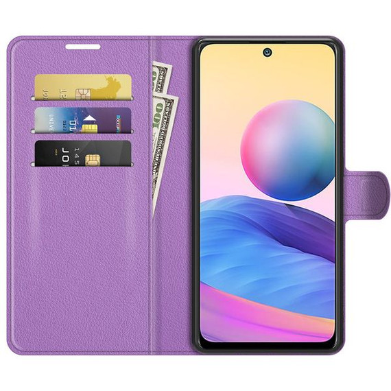Xiaomi Redmi Note 10      Pu Wallet Case    [Purple]