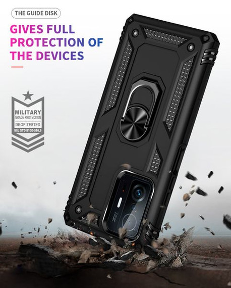 Xiaomi 11T Military Armour Ring Case Black