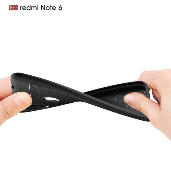 Xiaomi Redmi Note 6 Pro Leather Texture Case Grey Xiaomi Redmi Note 6 Pro Leather Texture Case Grey